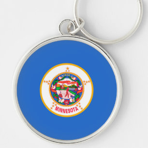 Minnesota State Flag Design Keychain