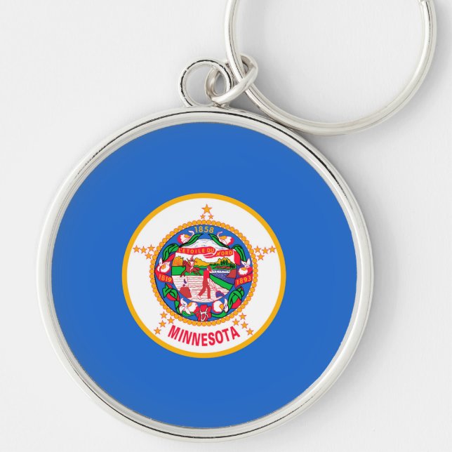 Minnesota State Flag Design Keychain (Front)