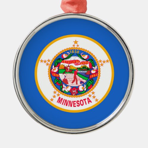 Minnesota State Flag Design Metal Ornament