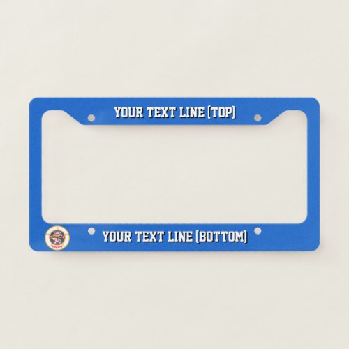 Minnesota State Flag Design on a Personalized License Plate Frame