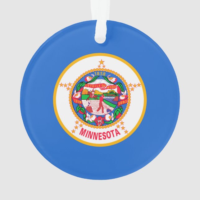 Minnesota State Flag Design Ornament (Back)
