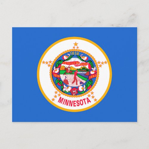 Minnesota State Flag Design Postcard