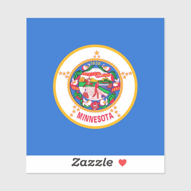 Minnesota State Flag Design Sticker (Sheet)