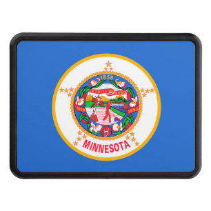 Minnesota State Flag Design Trailer Hitch Cover