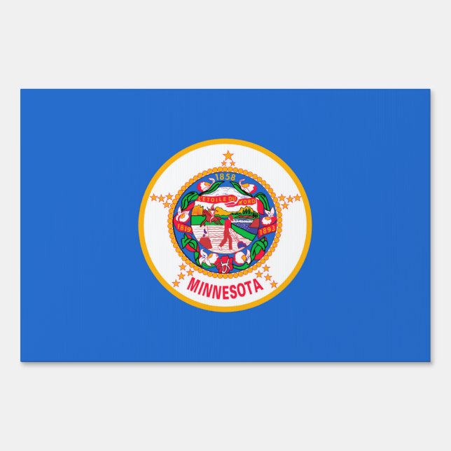 Minnesota State Flag Design Yard Sign (Front)