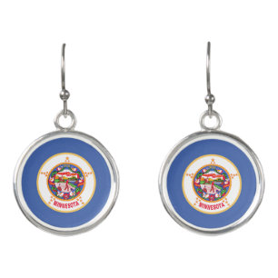 Minnesota State Flag Earrings