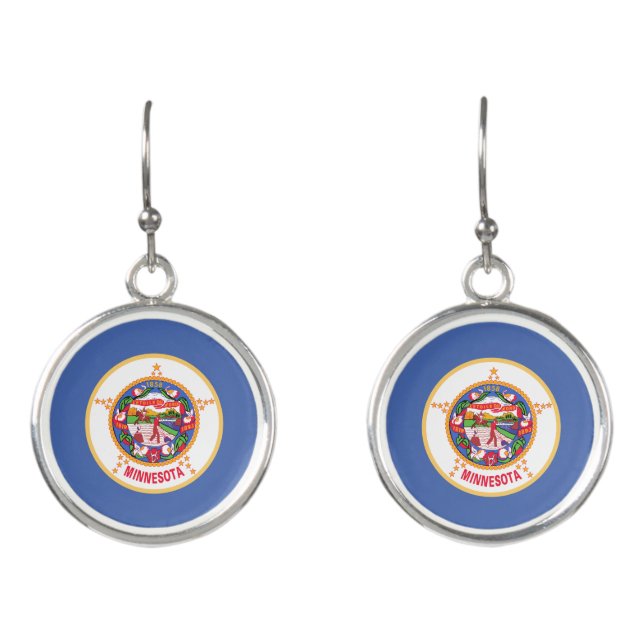 Minnesota State Flag Earrings (Front)