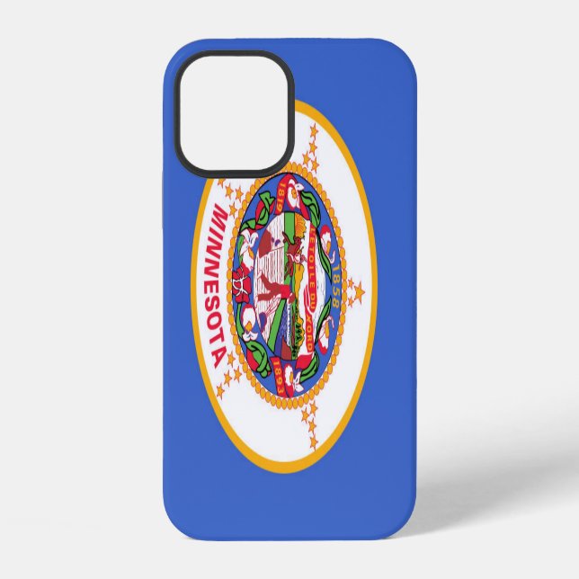 Minnesota State flag Iphone Case (Back)
