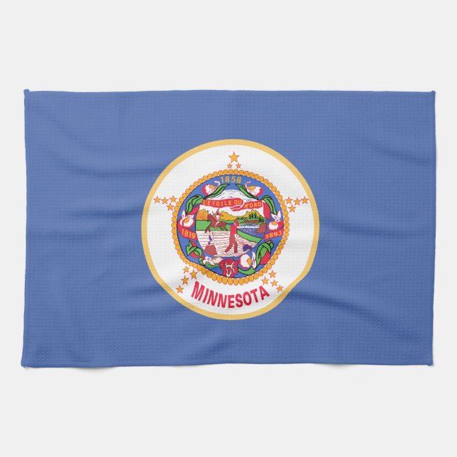 Minnesota State Flag Kitchen Towel (Horizontal)