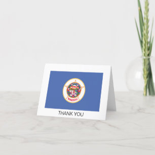 Minnesota State Flag Letterpress Thank You Card