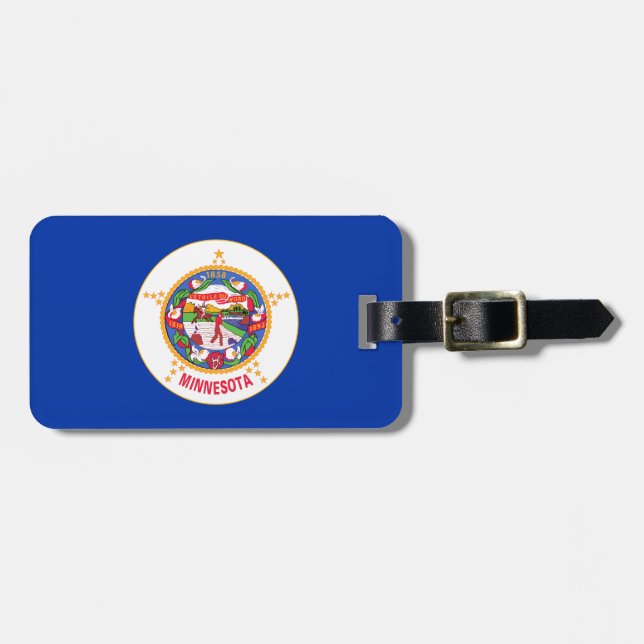 Minnesota State Flag Luggage Tag (Front Horizontal)