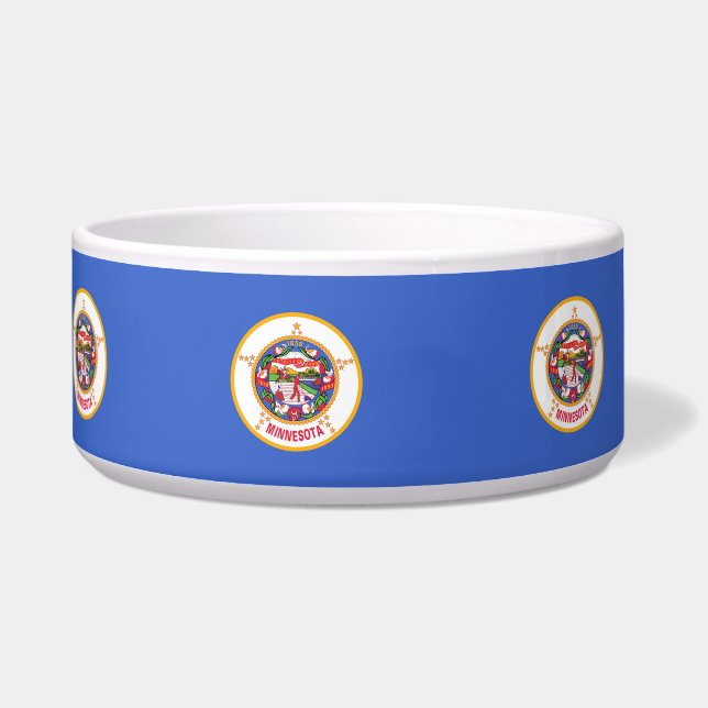 Minnesota State Flag Pet Bowl (Left)