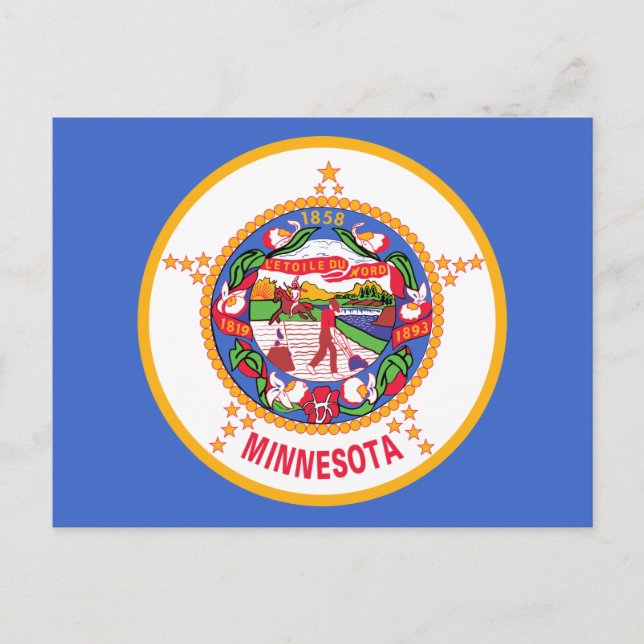 Minnesota State Flag Postcard (Front)