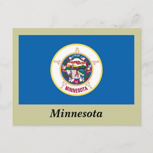 Minnesota State Flag Postcard