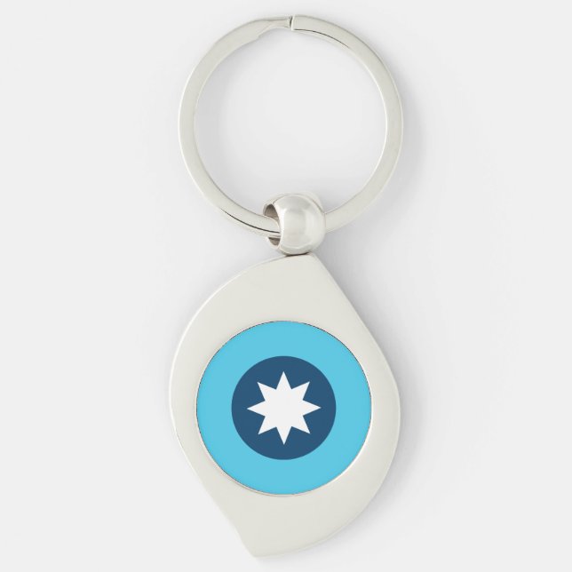 Minnesota State Flag Roundel Keychain (Front)