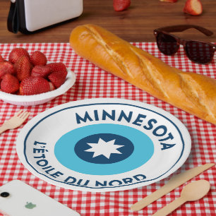 Minnesota State Flag Roundel Paper Plates