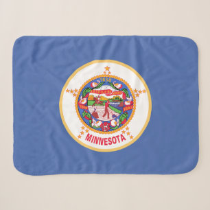 Minnesota State Flag Sherpa Blanket