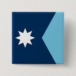 Minnesota State Flag USA Button