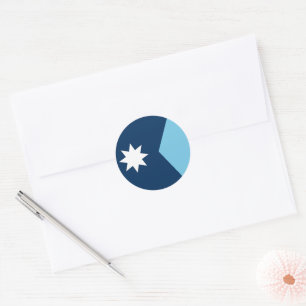 Minnesota State Flag USA Classic Round Sticker