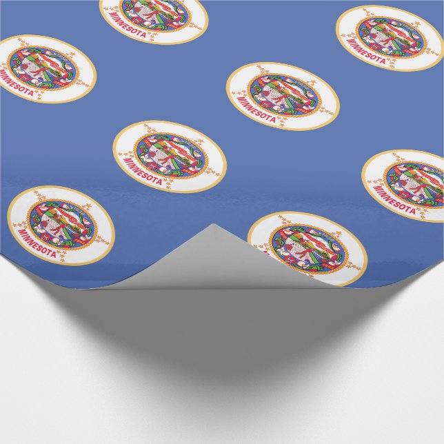 Minnesota State Flag Wrapping Paper (Corner)