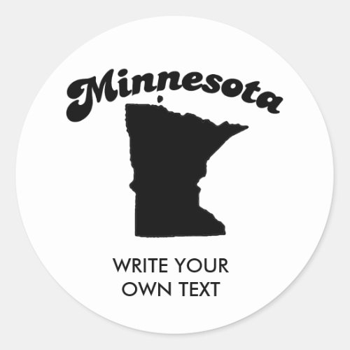 MINNESOTA STATE MOTTO T_SHIRT CLASSIC ROUND STICKER