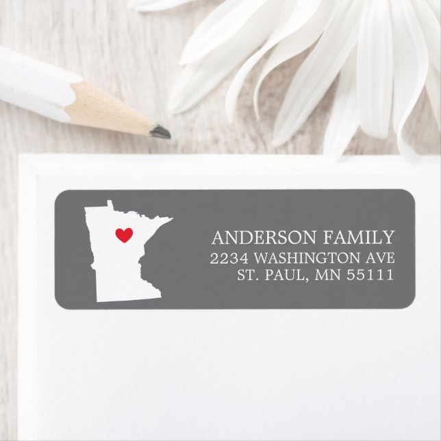 MINNESOTA State | Moving Return Address Label (Insitu)