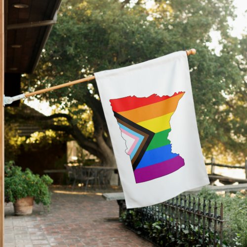 Minnesota State Pride LGBTQ Progress Pride House Flag