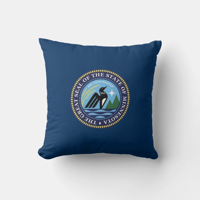 Minnesota State Seal 2024 Throw Pillow (Front)