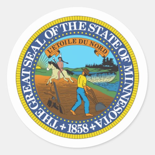Minnesota state seal america republic symbol flag