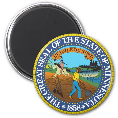 Minnesota state seal america republic symbol flag magnet