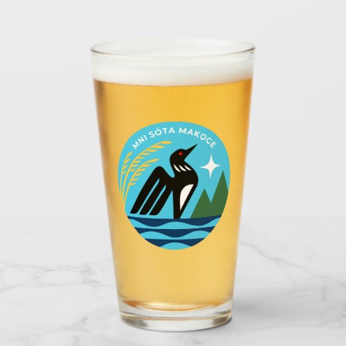 Minnesota State Seal Beer Glass
