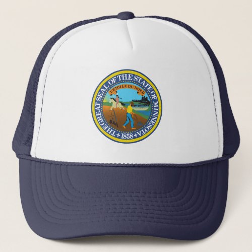 Minnesota State Seal Emblem  Trucker Hat