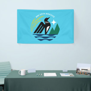 Minnesota State Seal Flag Banner