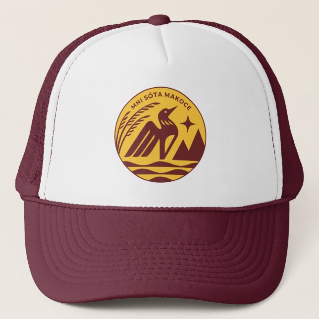 Minnesota State Seal in Gophers Colors Trucker Hat (Front)