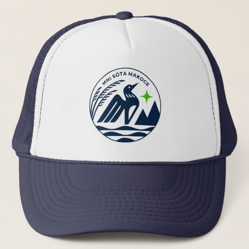 Minnesota State Seal in Timberwolves Colors Trucker Hat