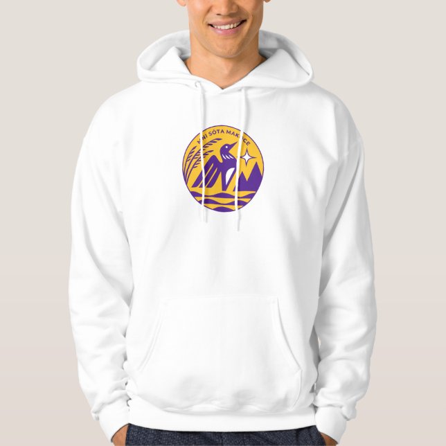 Minnesota State Seal in Viking Colors Hoodie (Front)