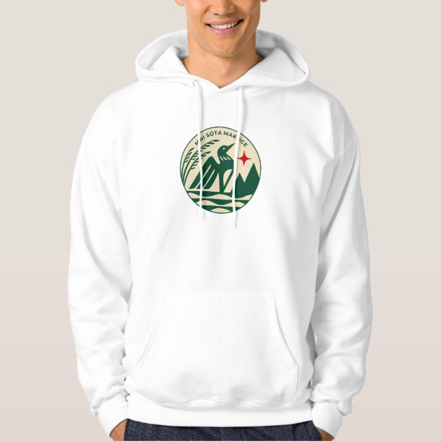Minnesota State Seal in Wild Colors Hoodie (Front)