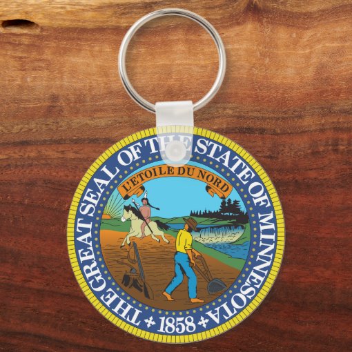 Minnesota State Seal Keychain Zazzle