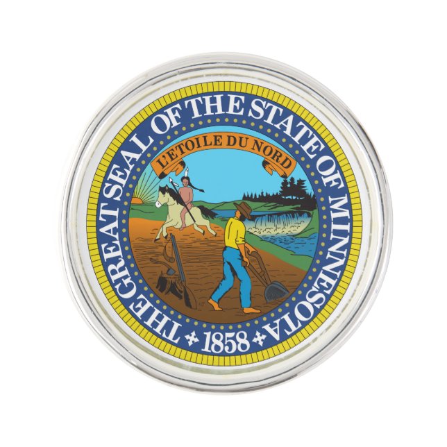 Minnesota State Seal - Lapel Pin (Front)