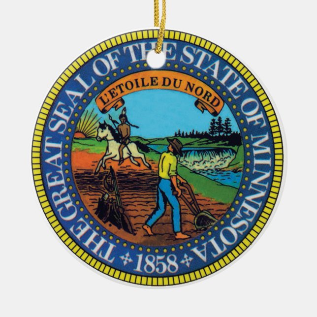 Minnesota State Seal Ornament (Front)