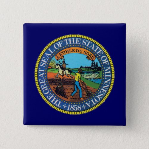 Minnesota State Seal Pinback Button