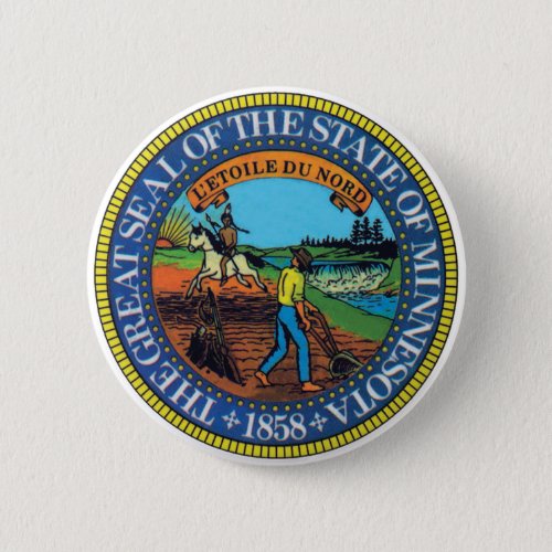 Minnesota State Seal Pinback Button