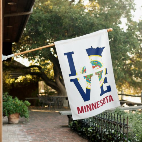 Minnesota State USA Love House Flag