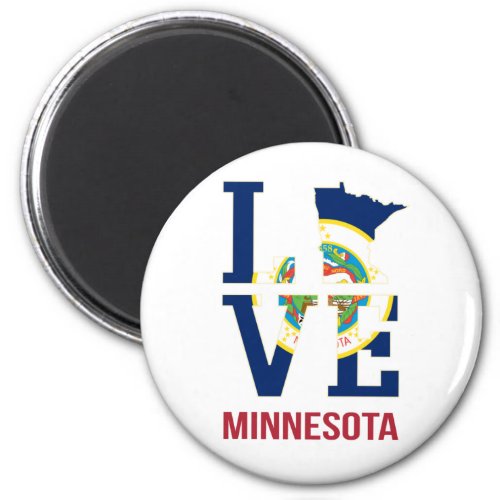 Minnesota State USA Love Magnet
