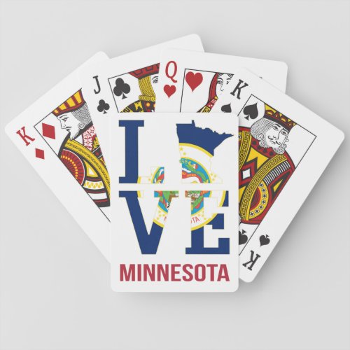 Minnesota State USA Love Poker Cards