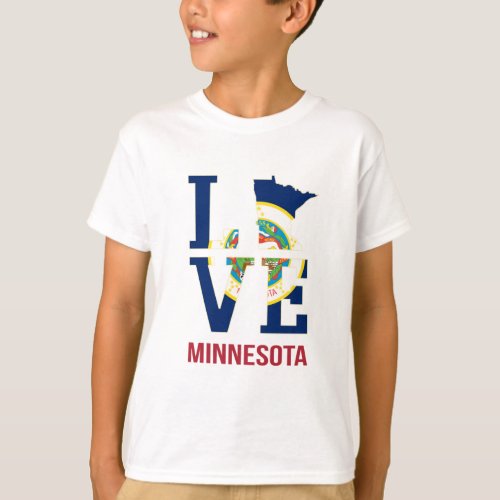 Minnesota State USA Love T_Shirt