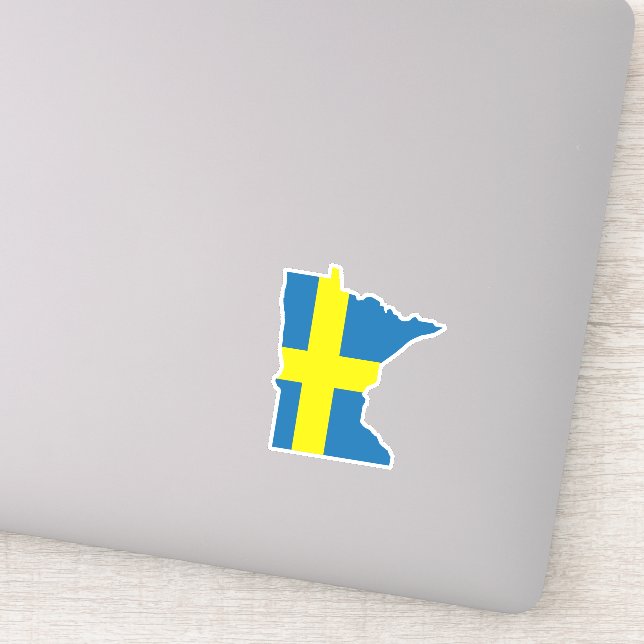 Minnesota Swedish Flag Sticker (Detail)