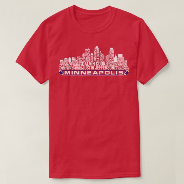 Minnesota  Team 23 Player Roster Minneapolis City  T-Shirt (Design Front)