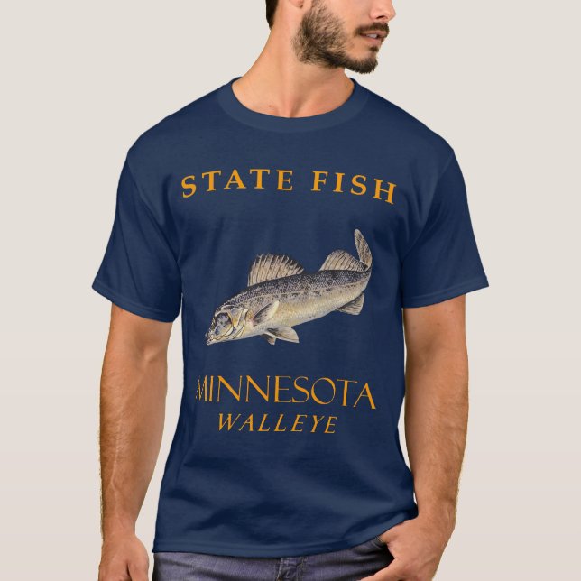 Minnesota Territory Fish The Walleye T-Shirt (Front)