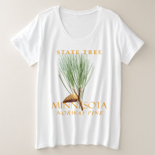 Minnesota Territory Tree The Norway Pine Plus Size T-Shirt